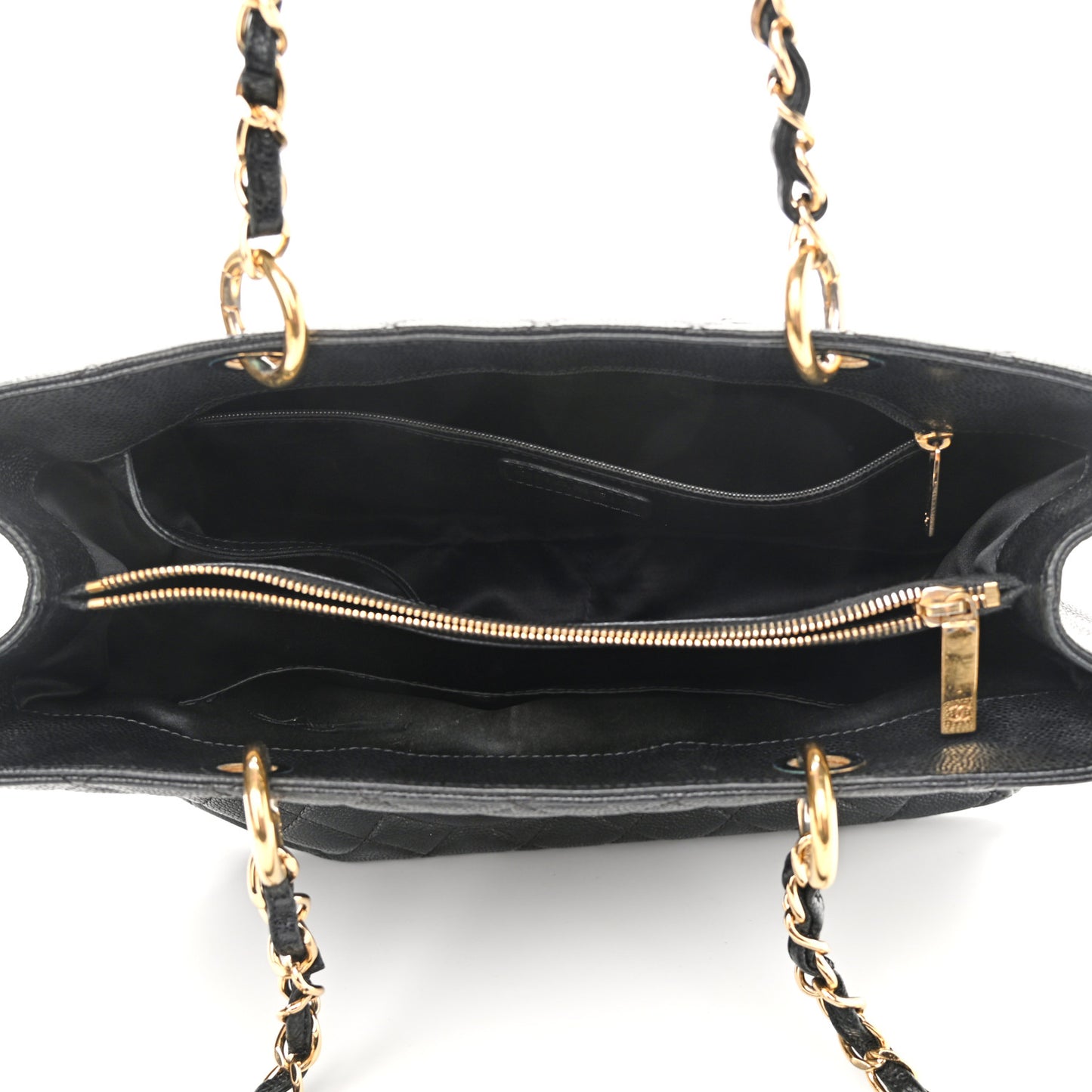 Caviar Quilted Grand Shopping Tote GST Black