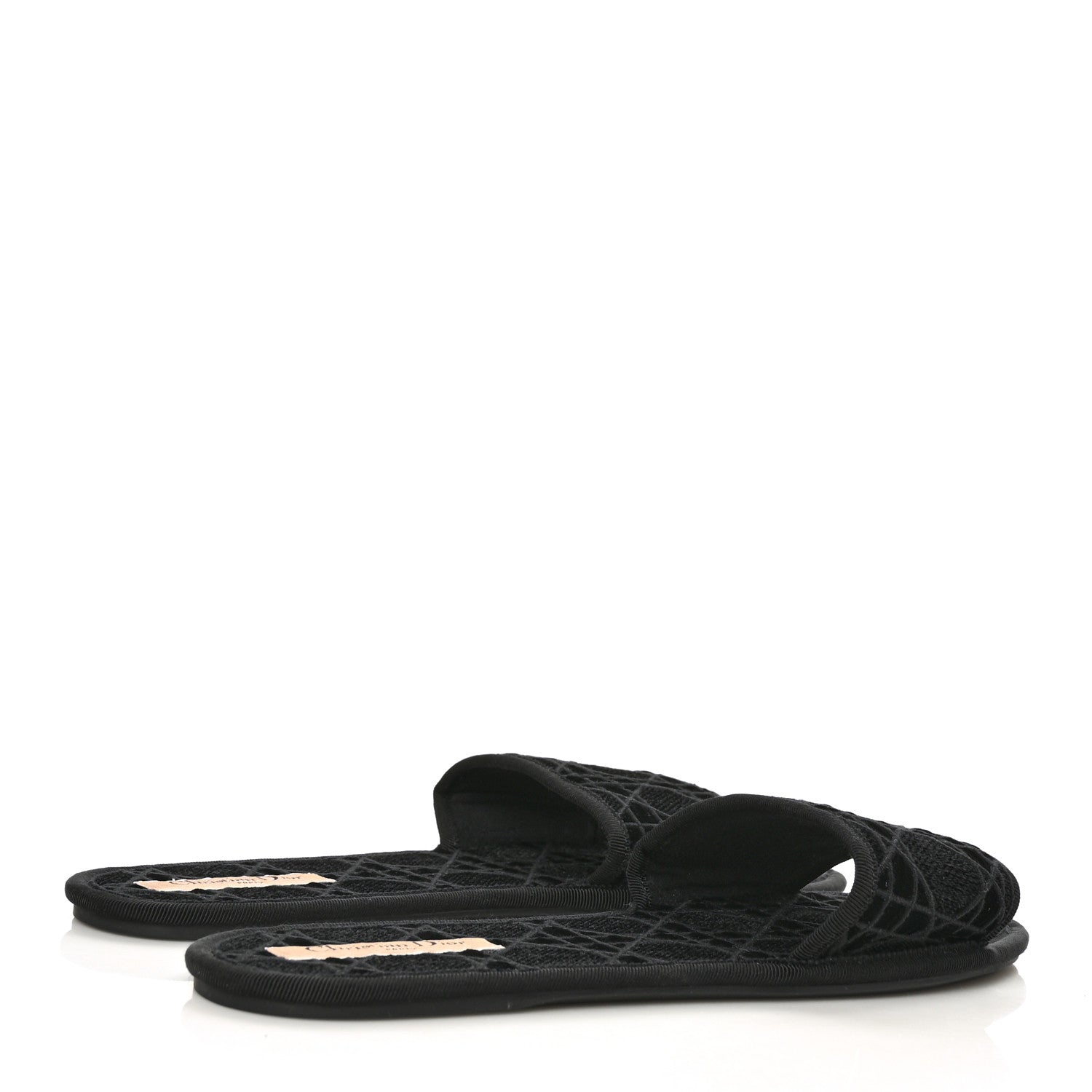 Christian Dior Velvet Cannage Chez Moi Slide Sandal 42 Black 4 of 8