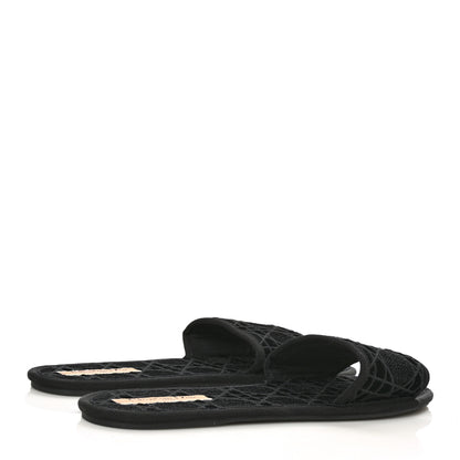Christian Dior Velvet Cannage Chez Moi Slide Sandal 42 Black 4 of 8