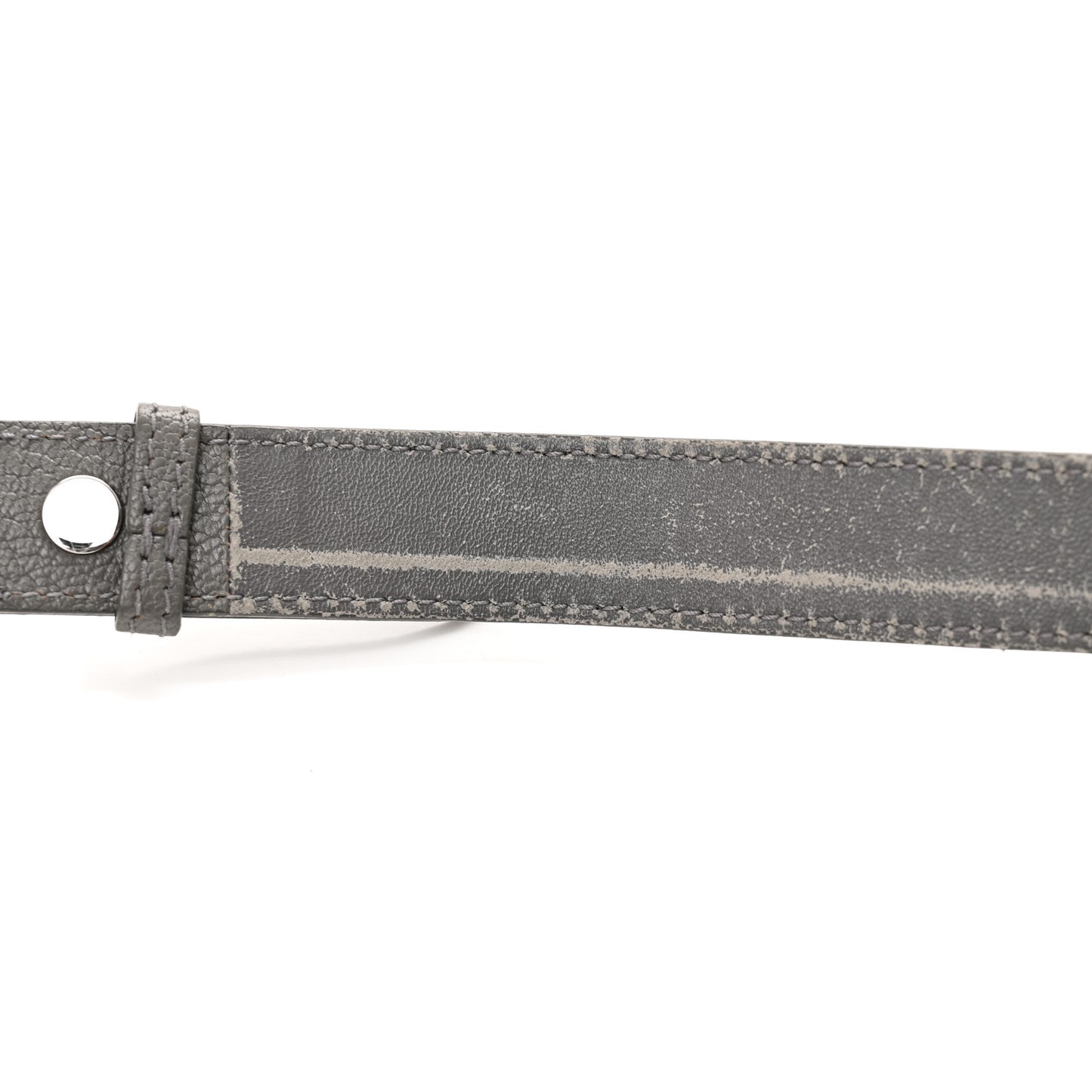 Chevre Silver Metallic Edge Hardware Mini City Gris Acier