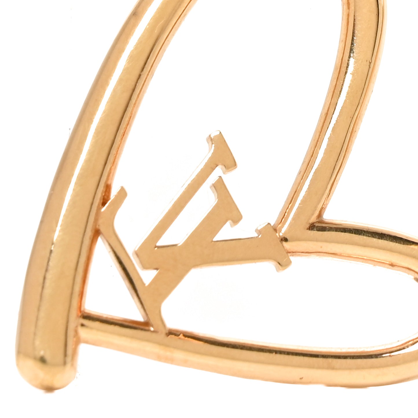 Metal Fall In Love Hoop Earrings GM Gold