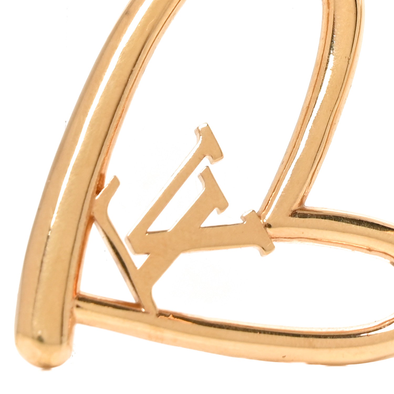 Louis Vuitton Metal Fall In Love Hoop Earrings GM Gold 3 of 4