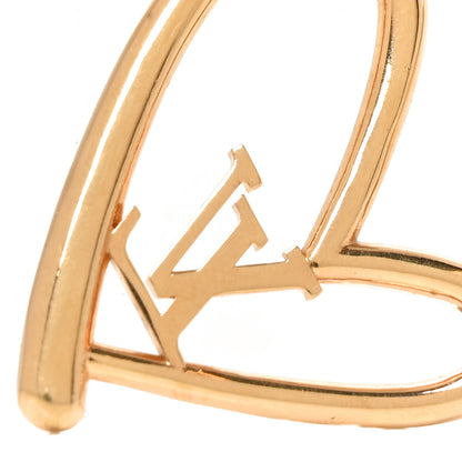 Louis Vuitton Metal Fall In Love Hoop Earrings GM Gold 3 of 4
