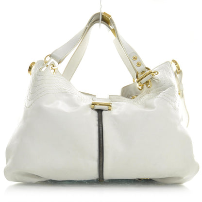 Jimmy Choo Leather Alex Hobo White 1 of 7