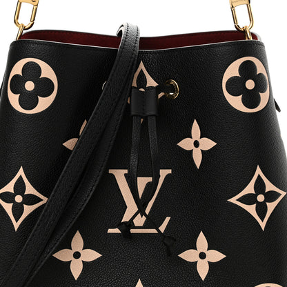 Louis Vuitton Empreinte Monogram Giant Neonoe MM Black Beige 8 of 10
