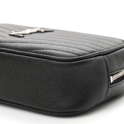 Saint Laurent Grain De Poudre Matelasse Monogram Mini Lou Camera Bag Black 10 of 11