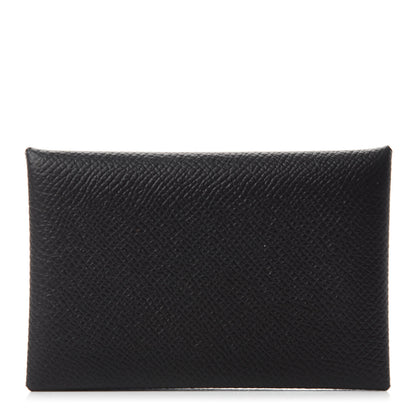 Hermes Epsom Calvi Card Case Black 1 of 8