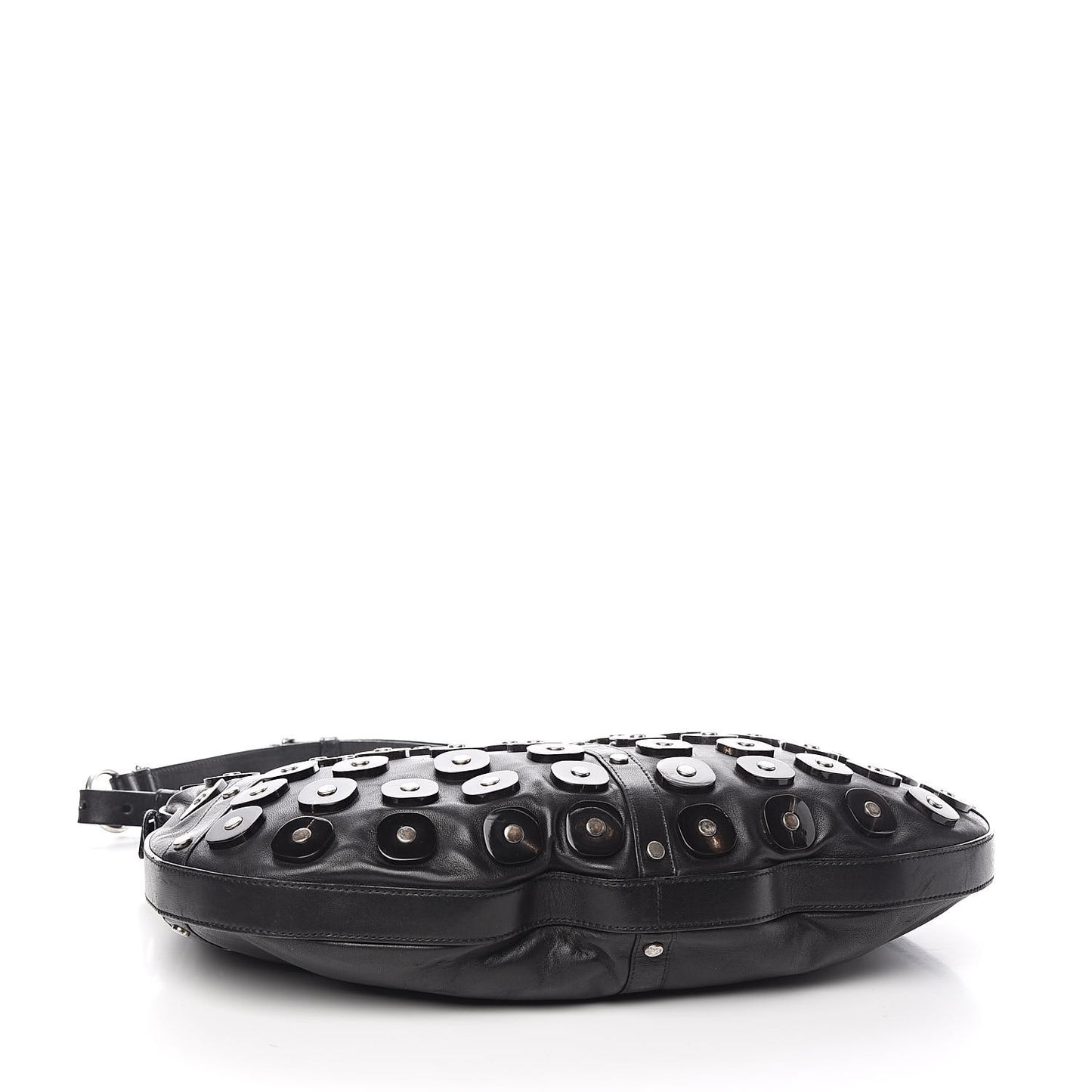 Calfskin Large Jewel Hobo Black