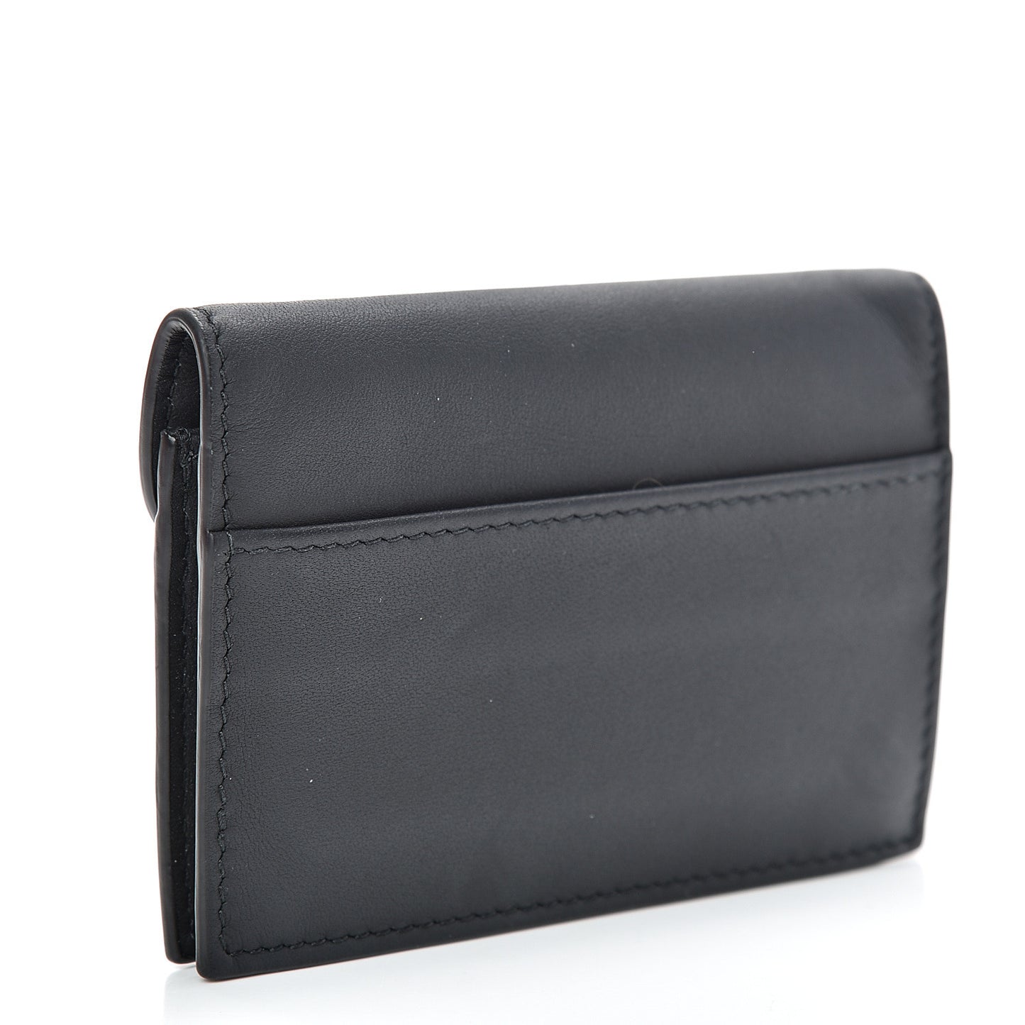 Ultra Matte Calfskin Saddle Card Holder Black