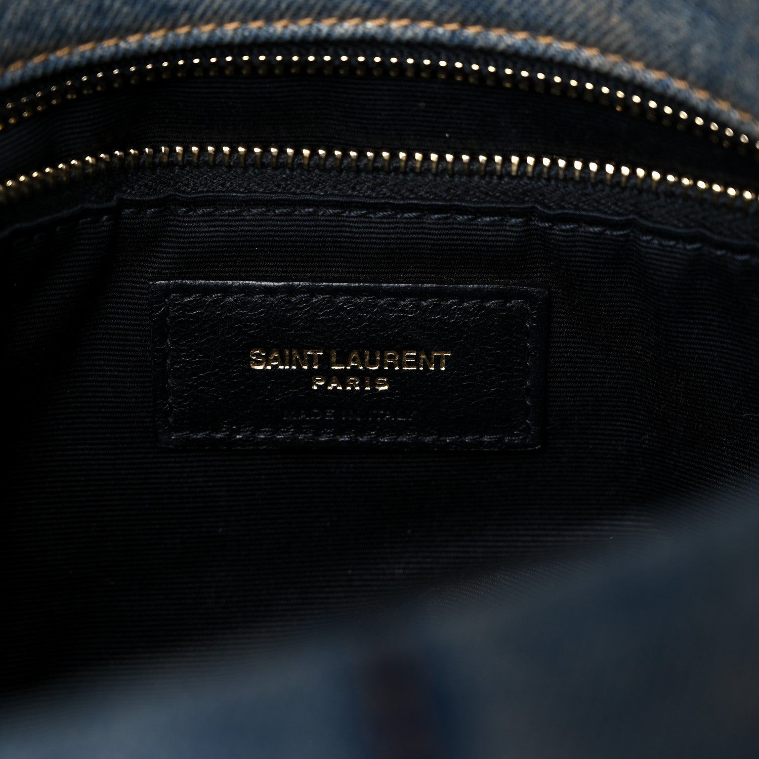 Saint Laurent Denim Quilted Small Loulou Puffer Monogram Chain Satchel Blue Cinnamon 6 of 15