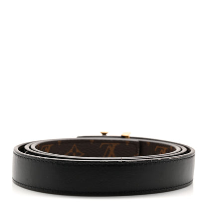 Louis Vuitton Calfskin Monogram 20mm LV Iconic Reversible Belt 85 34 Black 2 of 6