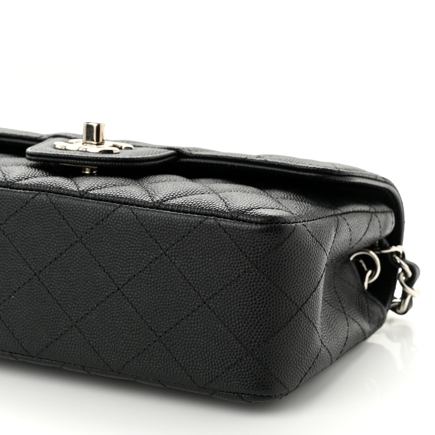Caviar Quilted Mini Rectangular Flap Black