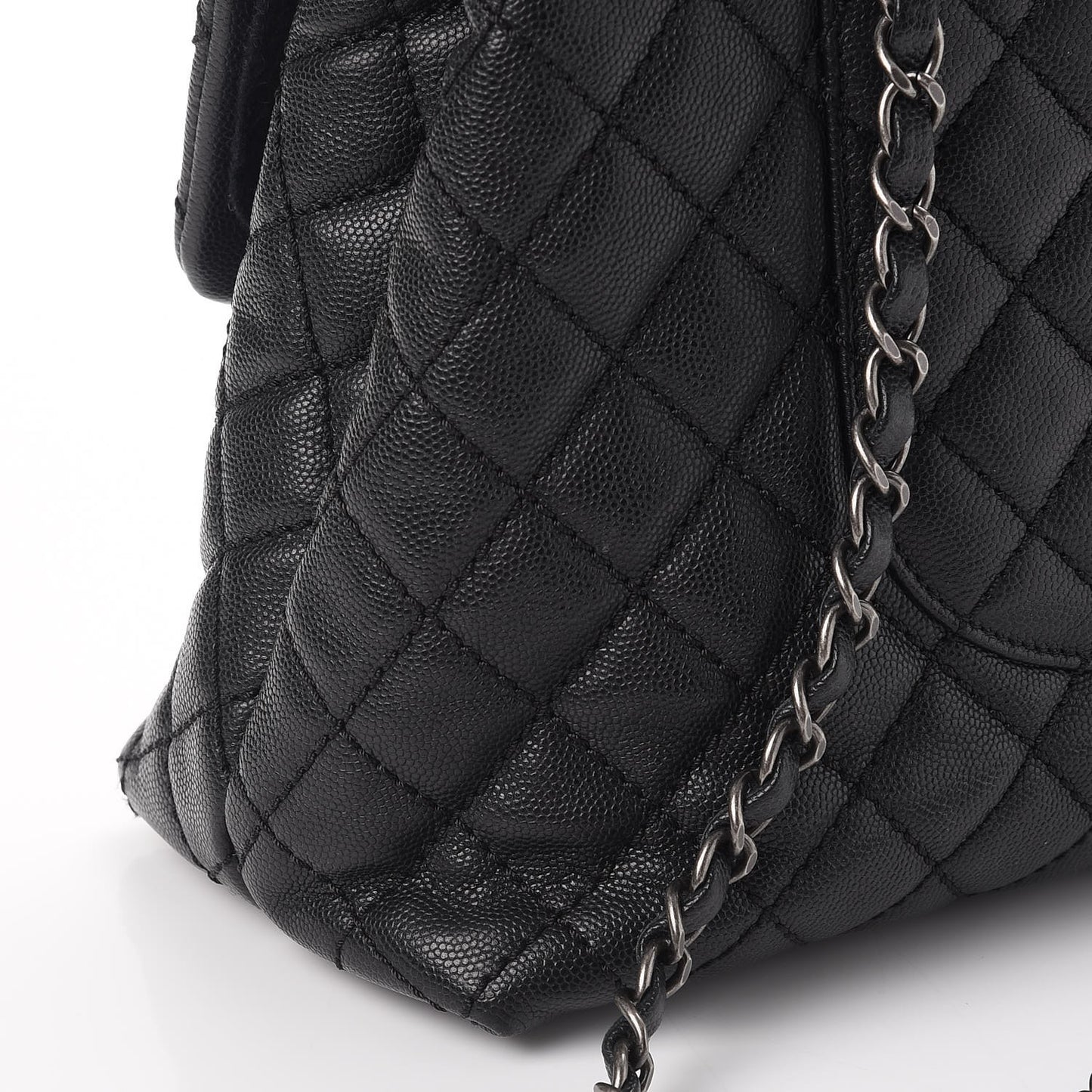 Caviar Quilted Medium Coco Handle Flap Black