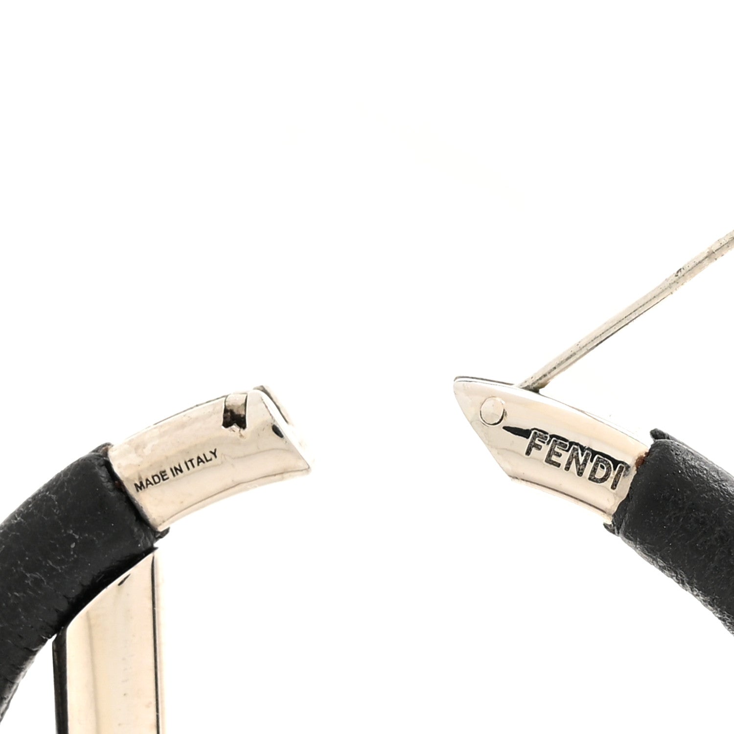 Fendi Nappa F is Fendi Hoop Earrings Black 5 of 8