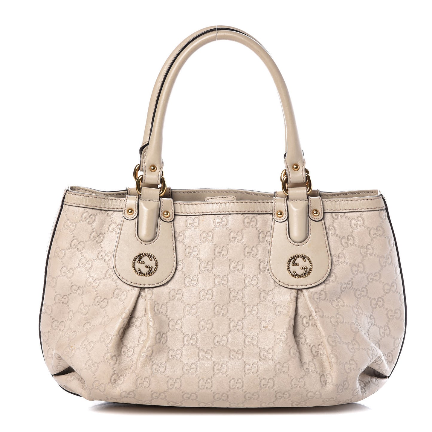 Guccissima Medium Scarlett Stud Tote Off White