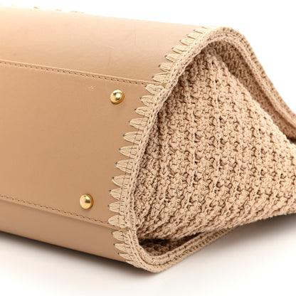 Chanel Calfskin Knit Medium Deauville Tote Beige 8 of 14