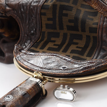Fendi Zucca Nappa Nuvolata Vitello Tortuga Spy Tobacco Moro 10 of 12