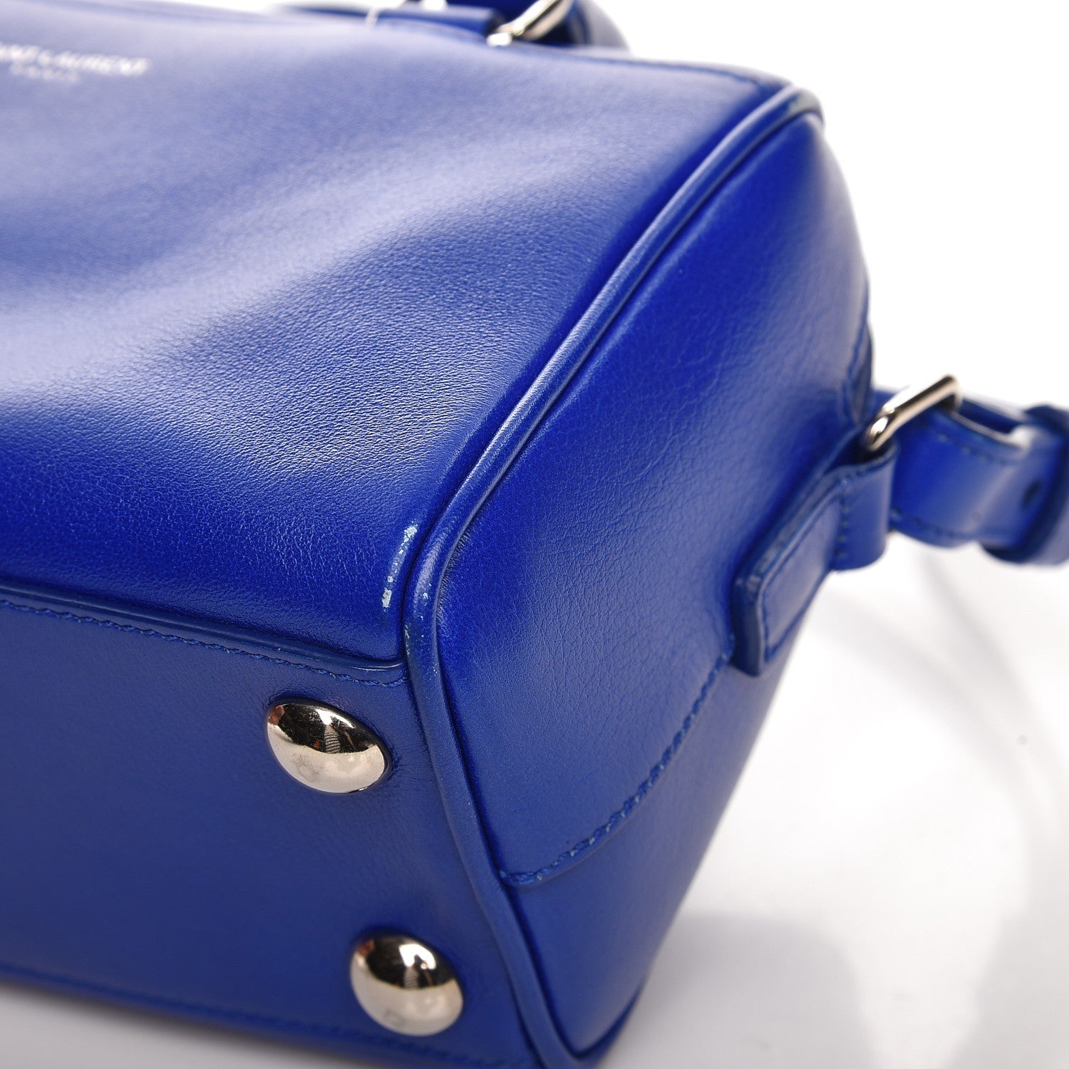 Saint Laurent Calfskin Toy Classic Duffle Blue 10 of 11