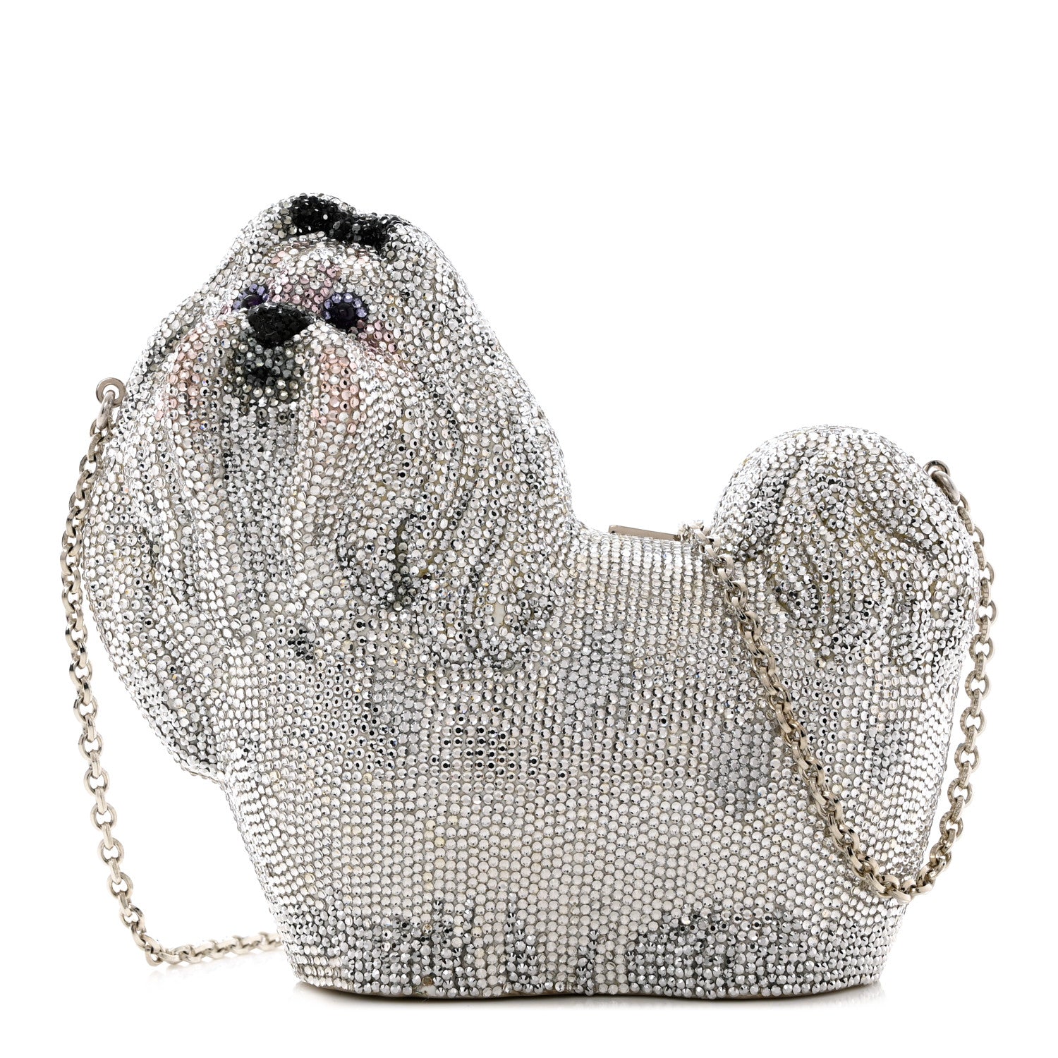 Judith Leiber Crystal Shih Tzu Minaudiere Clutch 1 of 11