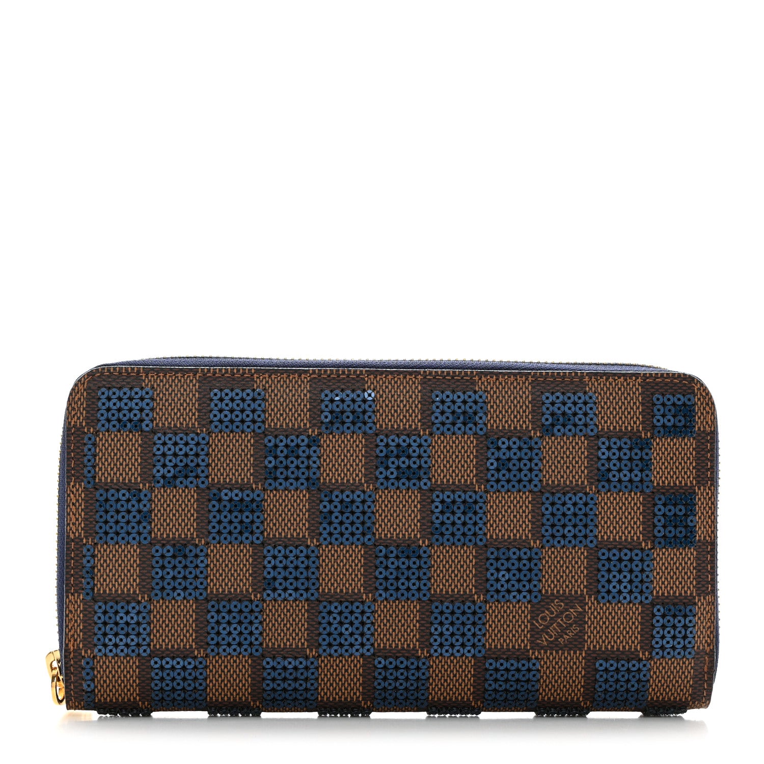 Louis Vuitton Damier Paillettes Zippy Wallet Blue 1 of 7