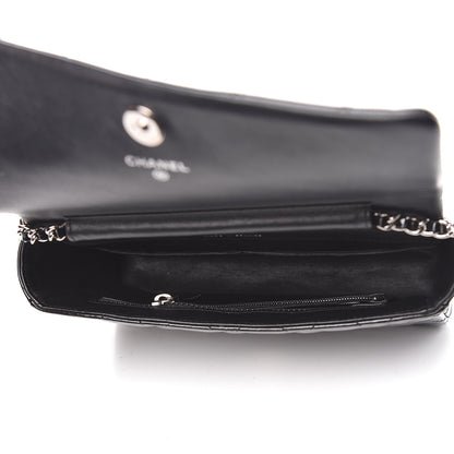 Chanel Patent Quilted Brilliant Wallet On Chain WOC Black 5 of 12