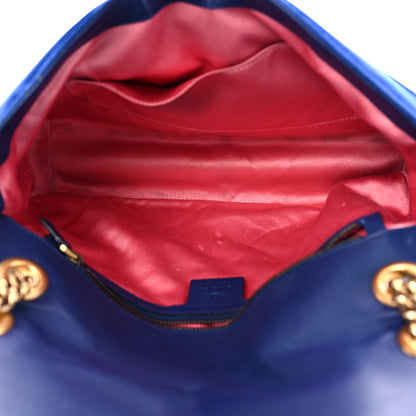 Gucci Velvet Matelasse Medium GG Marmont Shoulder Bag Cobalt Blue 11 of 26