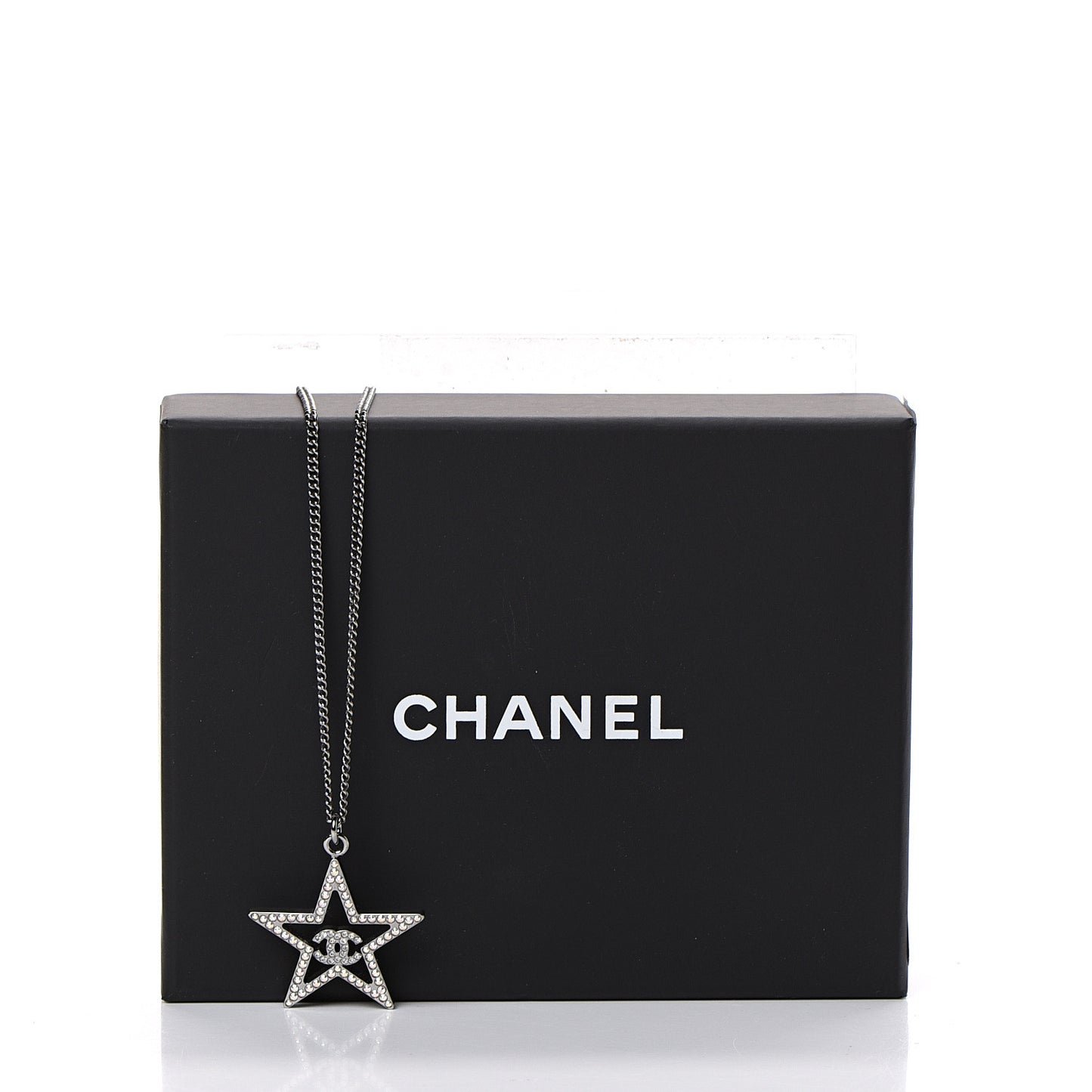 Ruthenium Crystal Star CC Necklace Iridescent Pink