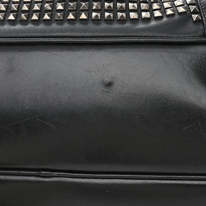 Burberry Prorsum Calfskin Studded Knight Satchel Black 18 of 19