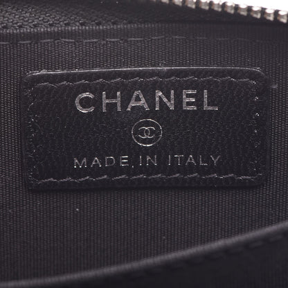 Chanel Lambskin Quilted Zip Around Coin Purse Wallet Black Multicolor 6 of 8