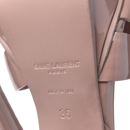 Saint Laurent Patent Tribute 105 Platform Sandals 36 Soft Nude 6 of 11