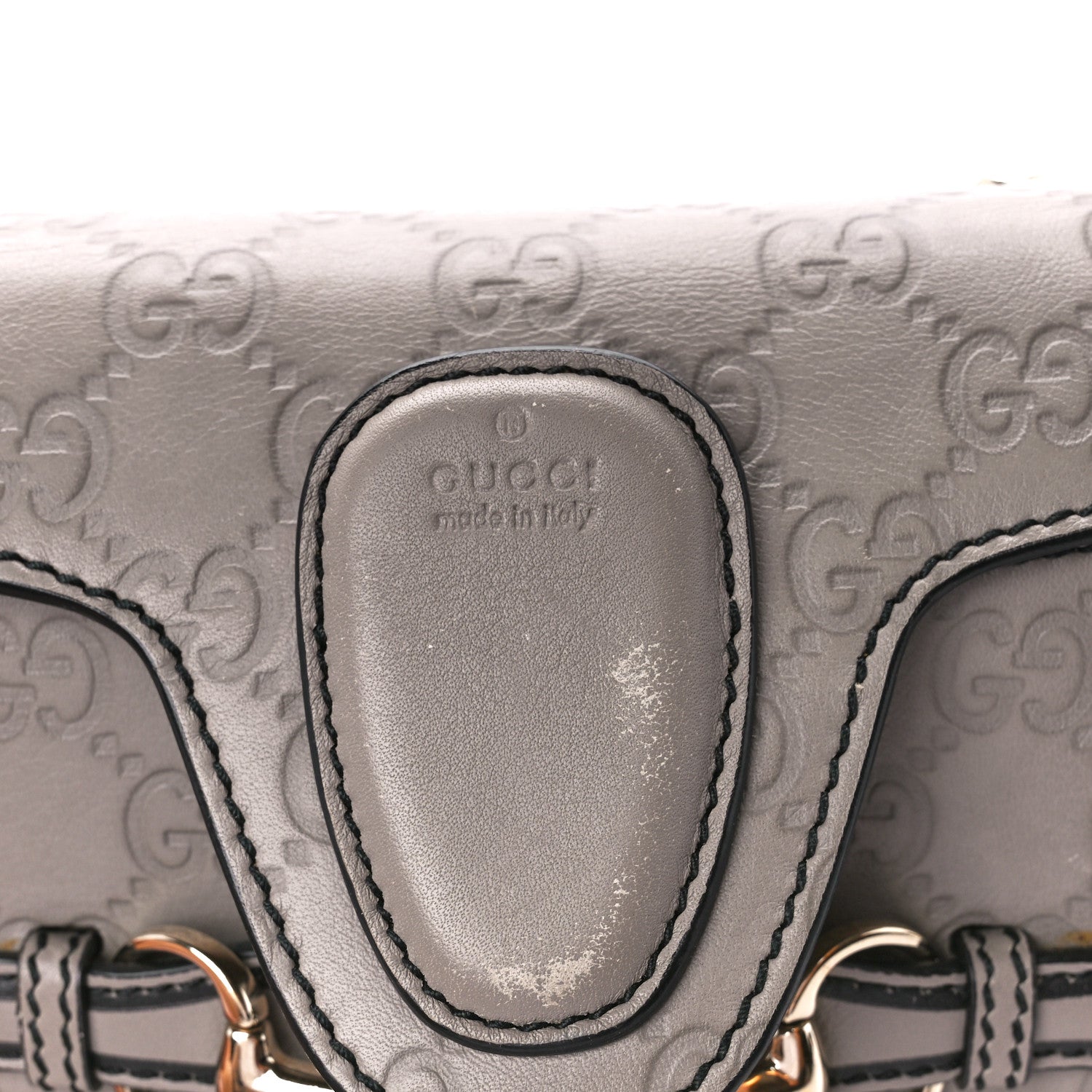 Gucci Guccissima Mini Emily Chain Shoulder Bag Storm Grey 12 of 12