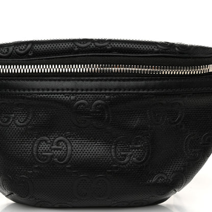 Gucci Calfskin GG Tennis Embossed Belt Bag Black 8 of 10