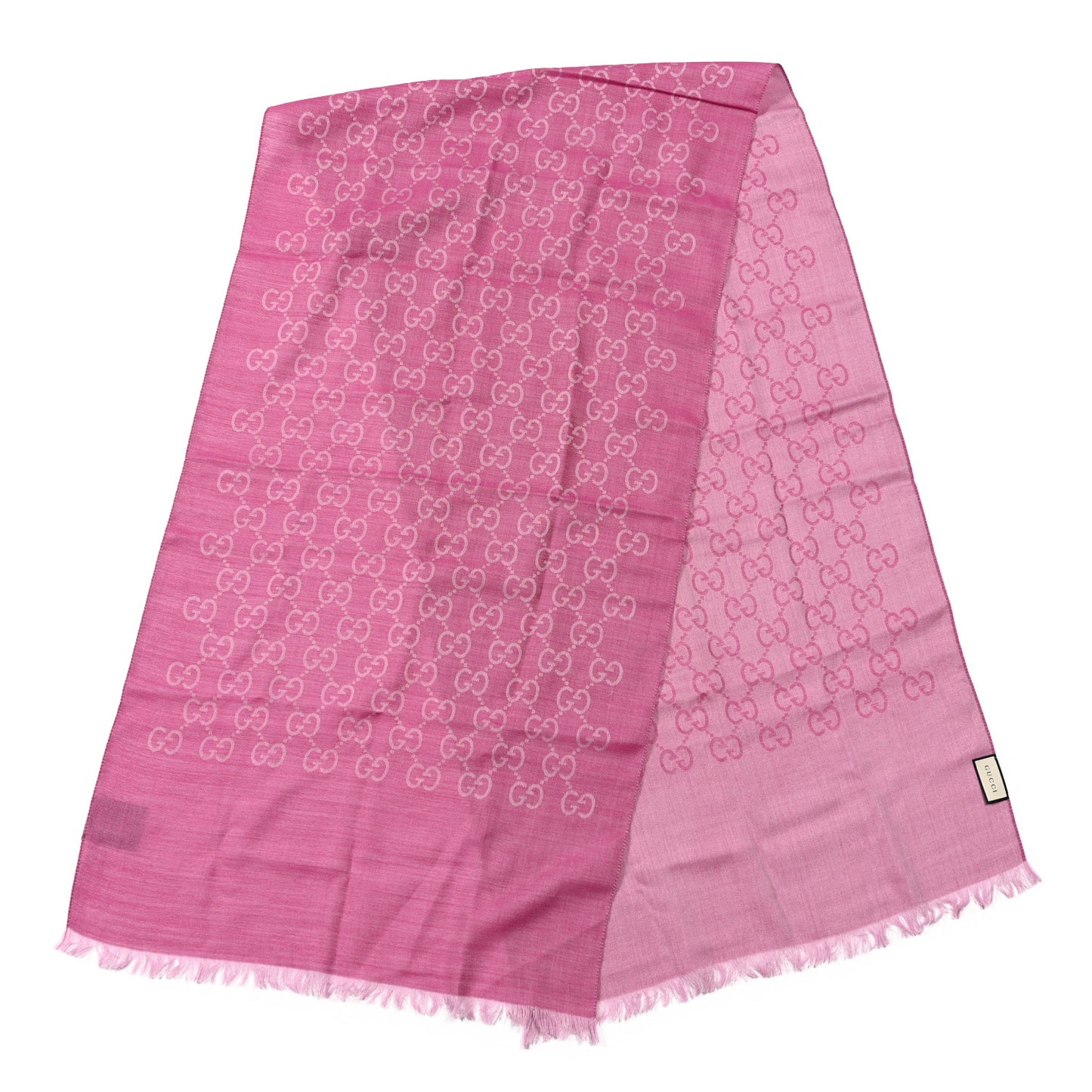 Wool Silk GG Monogram GGNat Scarf Roseate