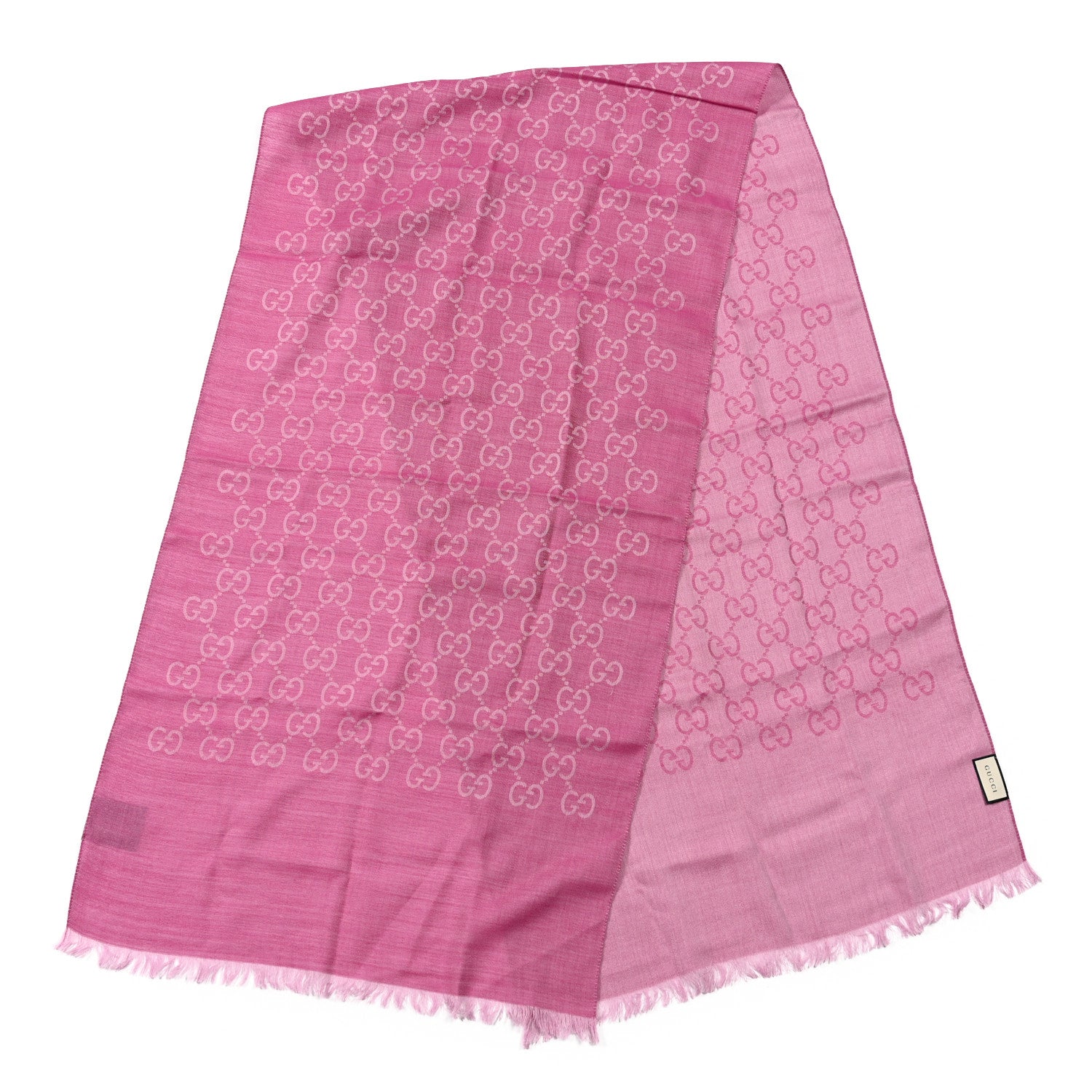 Gucci Wool Silk GG Monogram GGNat Scarf Roseate 2 of 4