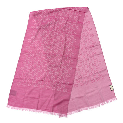 Gucci Wool Silk GG Monogram GGNat Scarf Roseate 2 of 4