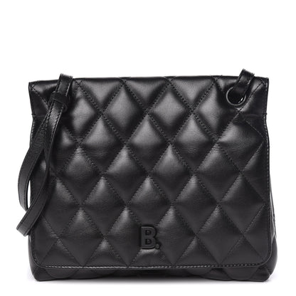 Balenciaga Nappa Calfskin Matelasse Medium B Logo Bag Black 1 of 12