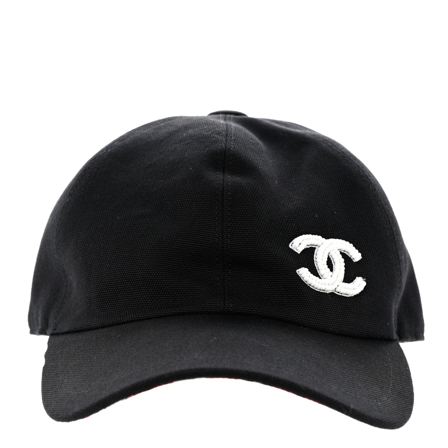 Chanel Cotton Beaded CC Cap Hat Black 3 of 8
