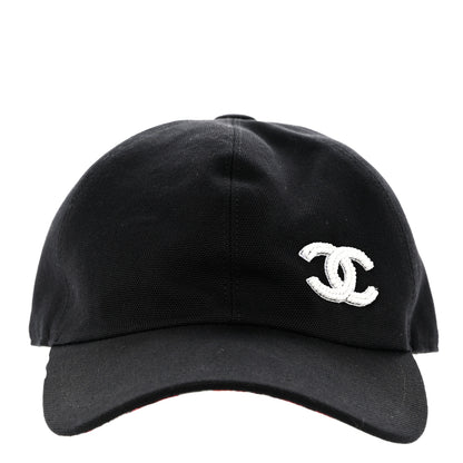 Chanel Cotton Beaded CC Cap Hat Black 3 of 8