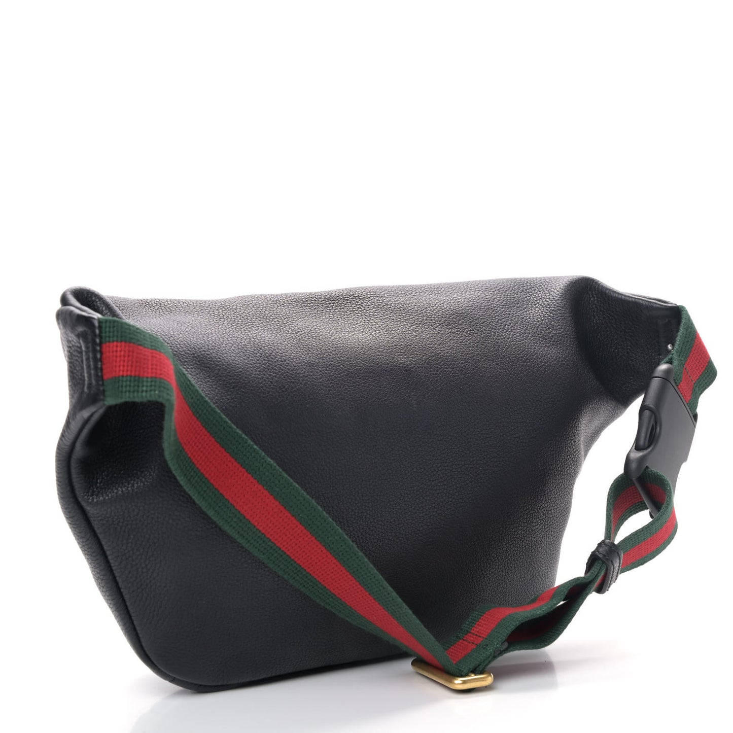 Grained Calfskin Logo Belt Bag Black
