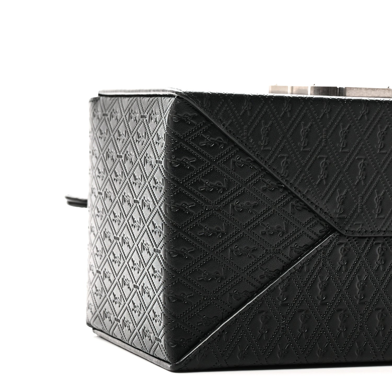 Saint Laurent Calfskin Monogram Take Away Box Black 8 of 9