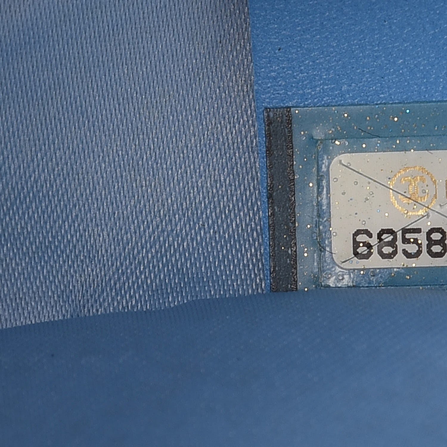 Chanel Nylon Travel Round Pouch Blue 8 of 10