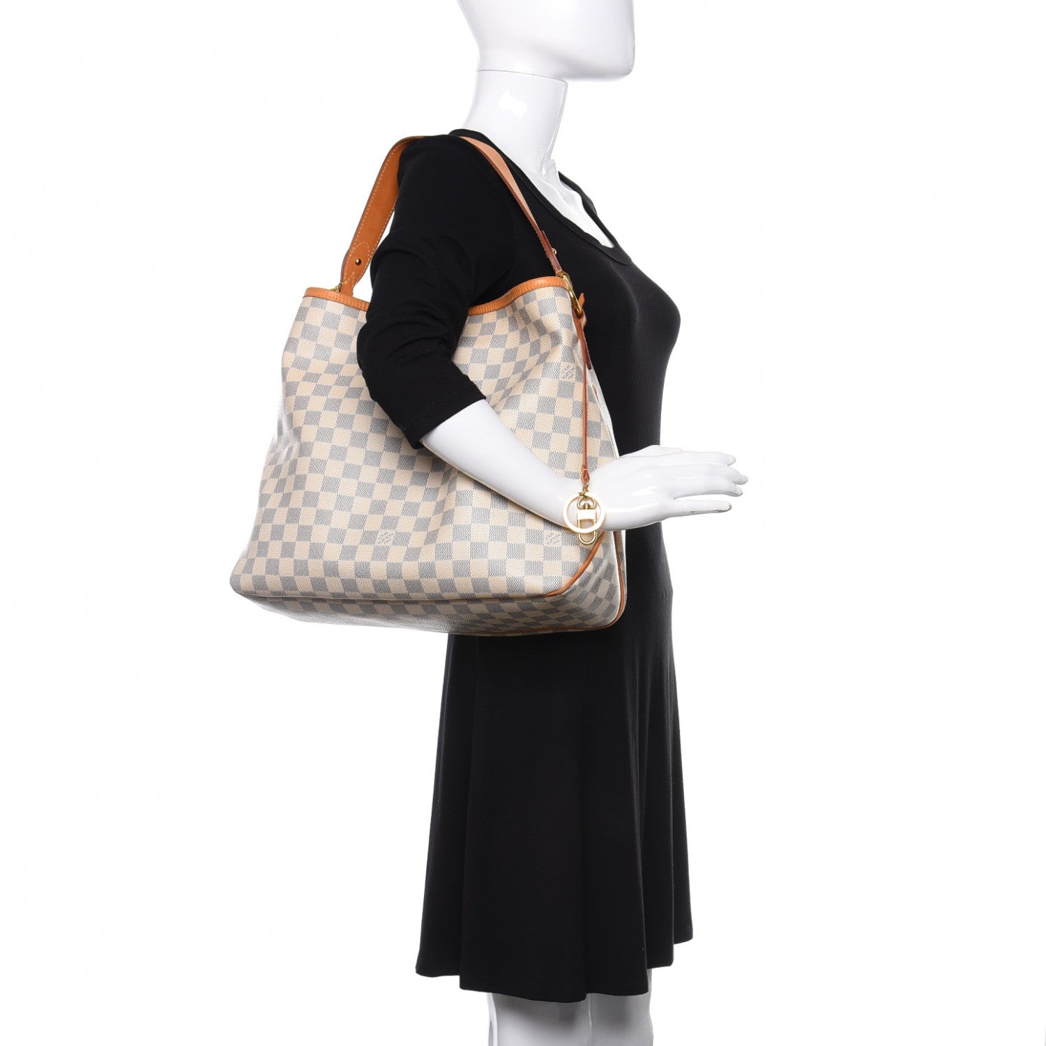 Louis Vuitton Damier Azur Delightful MM Pink 2 of 12