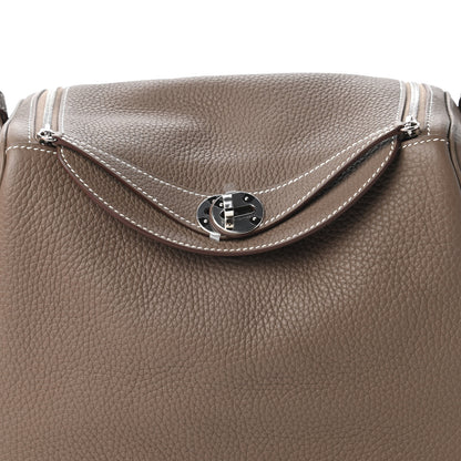 Hermes Taurillon Clemence Lindy 26 Etoupe 9 of 10