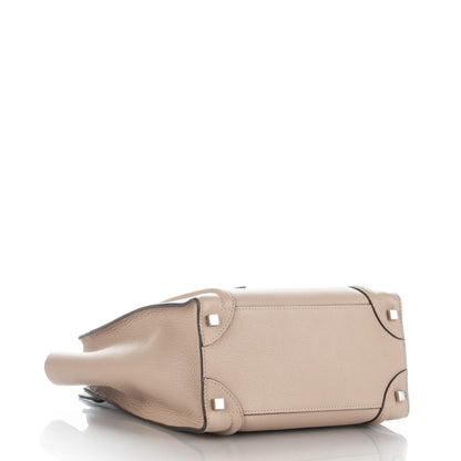 Celine Drummed Calfskin Micro Luggage Dune 4 of 10