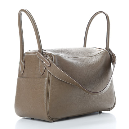 Hermes Taurillon Clemence Lindy 26 Etoupe 3 of 14