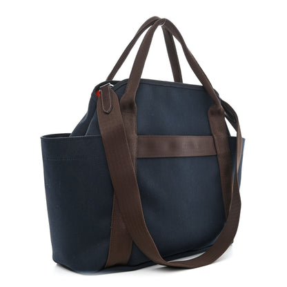 Hermes Canvas The Grooming Bag Bleu Navy Feu 4 of 12