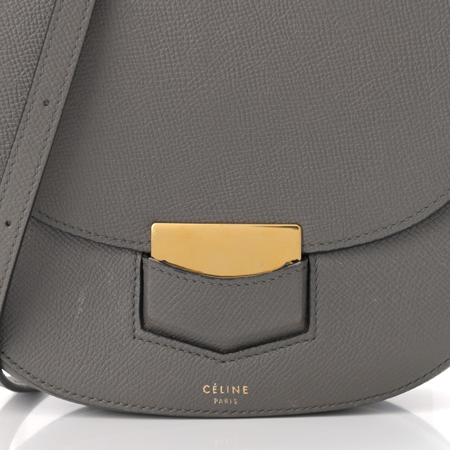 Celine Baby Grained Calfskin Small Trotteur Grey 7 of 10