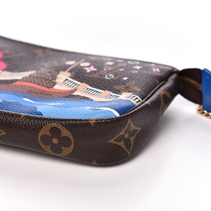 Louis Vuitton Monogram 2019 Christmas Animation Mini Venice Pochette Accessories Blue 8 of 8