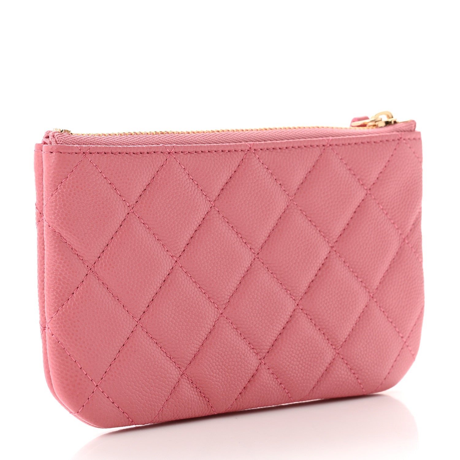 Chanel Caviar Quilted Small Cosmetic Case Dark Pink 3 of 7