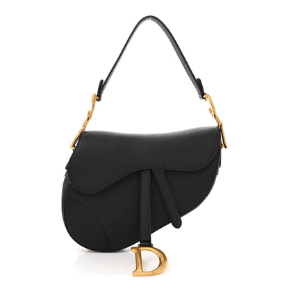 Christian Dior Grained Calfskin Saddle Bag Black 1 of 12